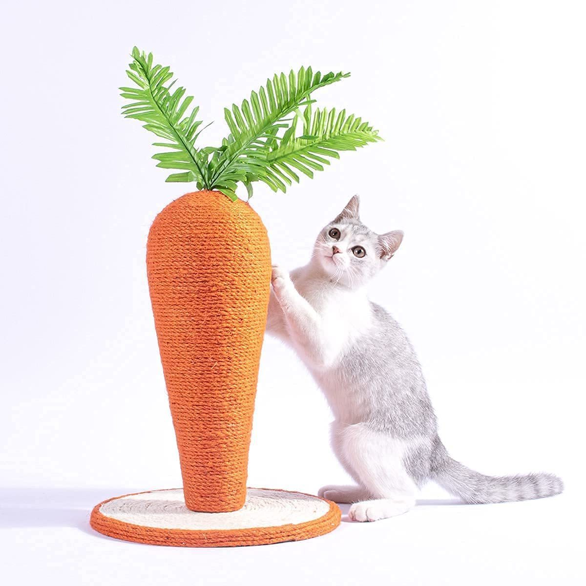 Cat Scratching Post Tree Toy Carrot Shaped Cat Scratcher Board Cat Accessories scratching Climbing Frame Pet Supplies