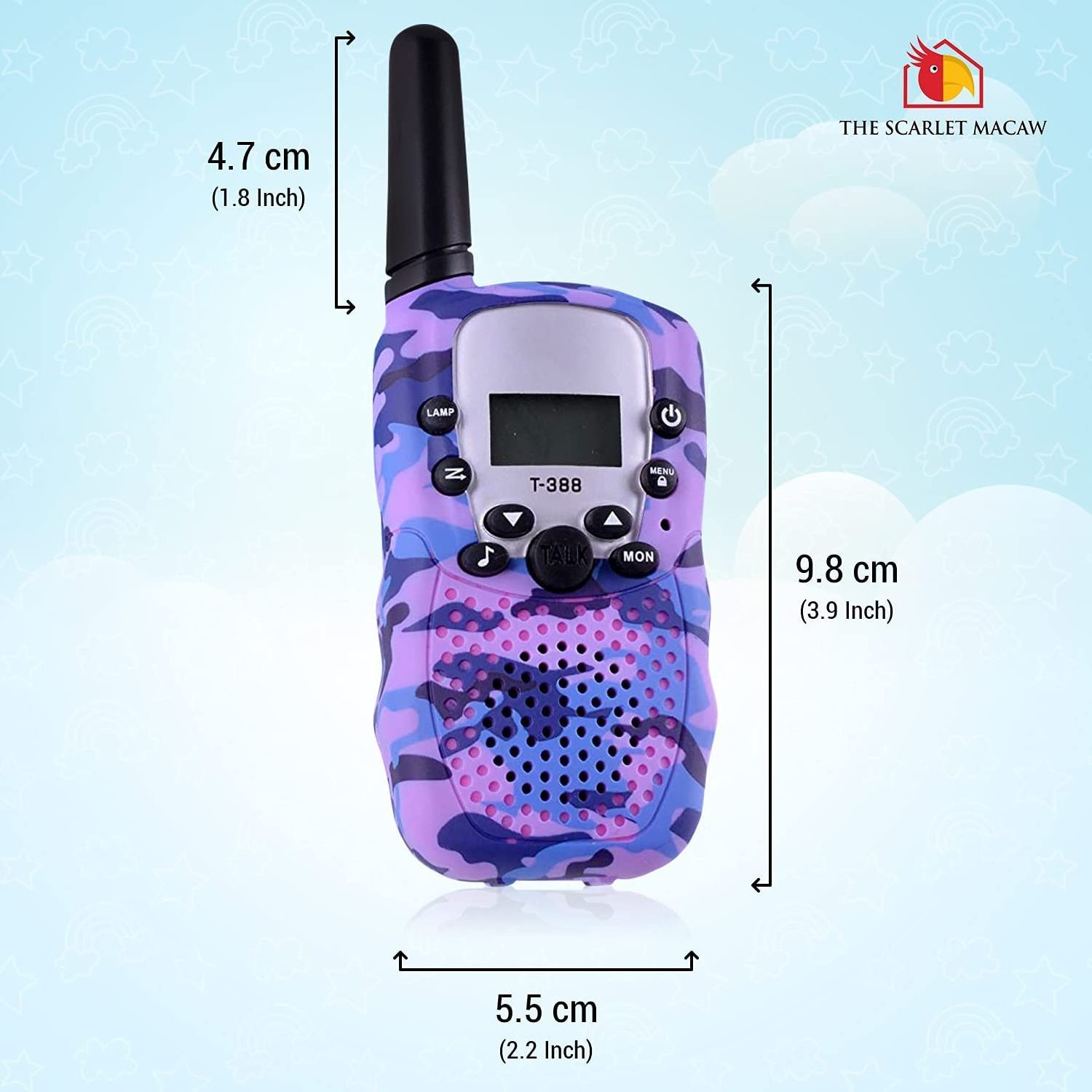 Walkie Talkies for Kids -Fun, Durable 3km Walkie Talkie Set with Flashlight Toy Gifts for Girls & Boys