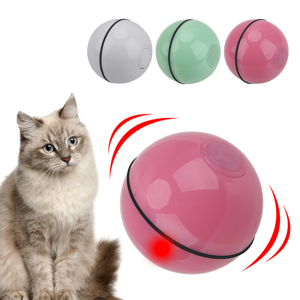 USB cat toy ball Interactive Rolling Ball Automatic Rotating Pet Play Game Toys For Cats Dog Kitten USB Electric LED Flash Balls