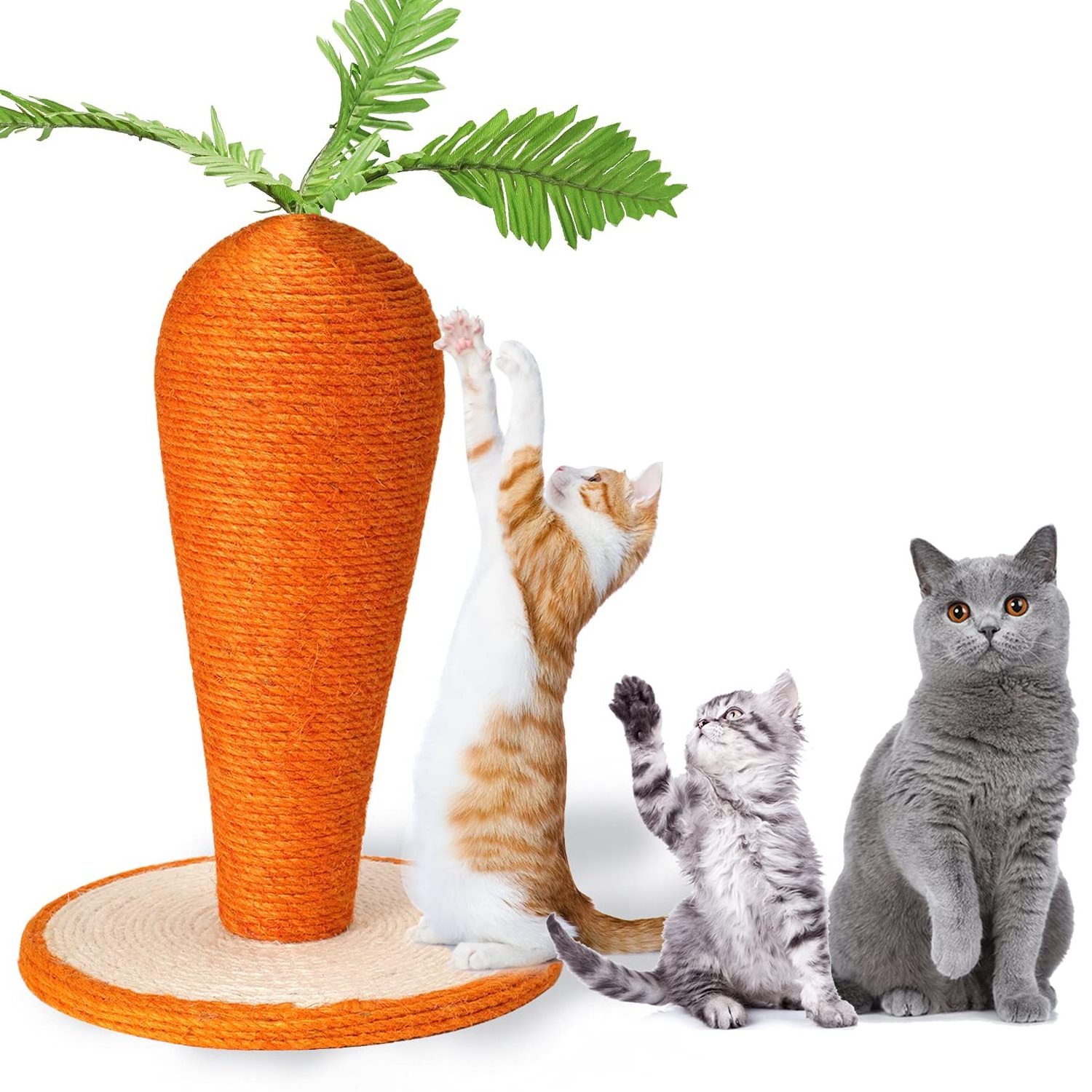 Cat Scratching Post Tree Toy Carrot Shaped Cat Scratcher Board Cat Accessories scratching Climbing Frame Pet Supplies