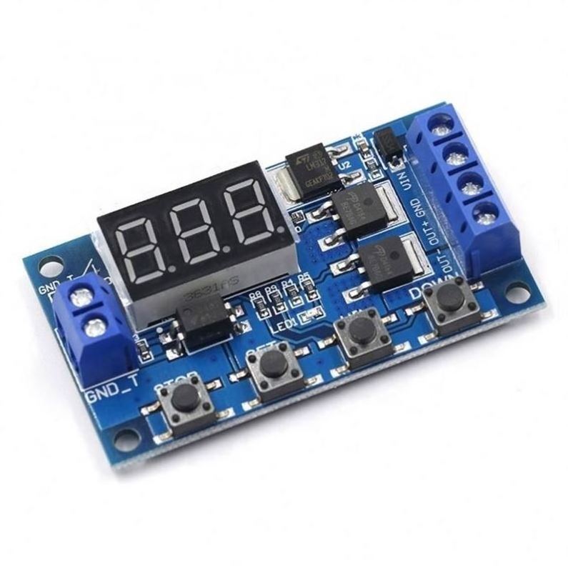 Timer Delay Switch Circuit Board DC 12V 24V Dual MOS LED Digital Time Delay Relay Trigger Cycle  Timing Control Module DIY