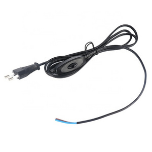 high quality KC 2 pin extension electric power cords with ON/OFF 304 switch