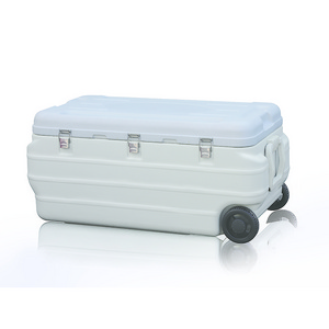 170L Large ice chest chilly bin plastic trolley cooler box with wheels for fishing camping