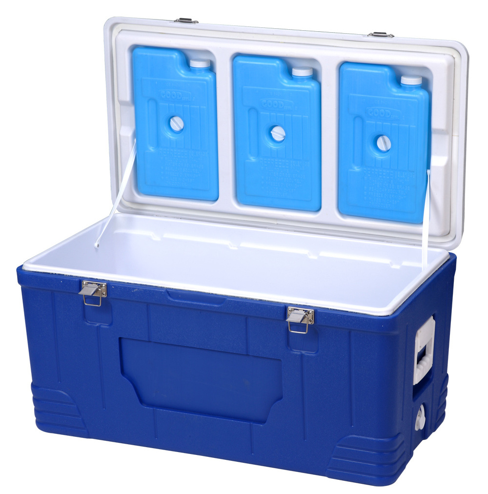 Cooler Box Outdoor 80L  Polyurethane Foam Hard Plastic Cooler box Fridge Ice Chest Cooler Box Portable