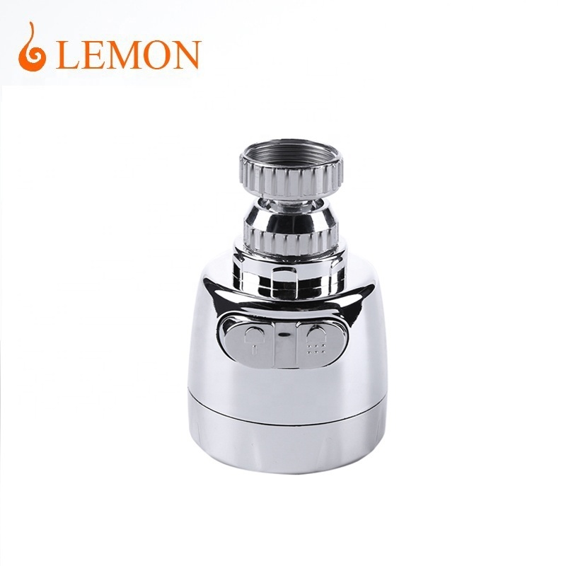 Lemon 360 Degree Rotate Adjustable water save Adapter Kitchen aerator Faucet Tap Head with 2 Modes Faucet Water Sprayer Adapter