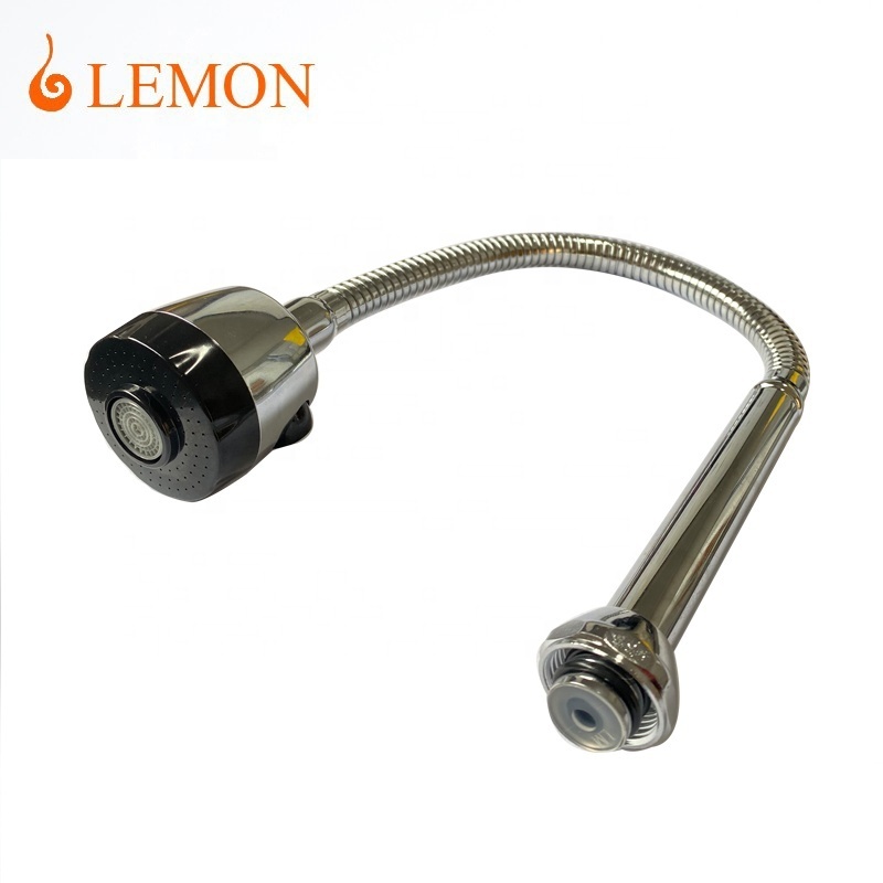 ABS black chrome filtered stainless steel flexible hose faucet cold water long flexible steel hose neck tap kitchen sink faucet