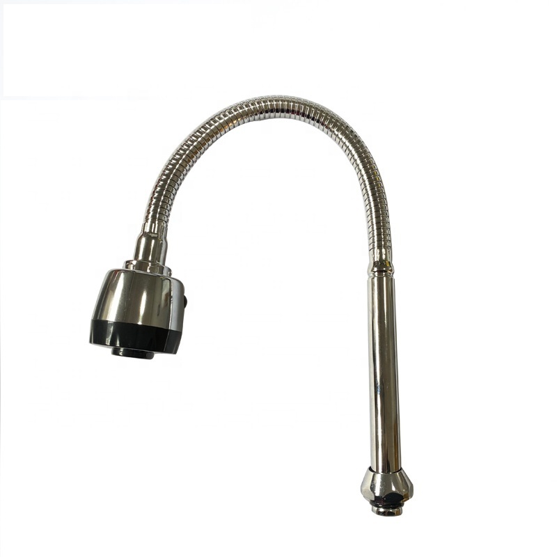 ABS black chrome filtered stainless steel flexible hose faucet cold water long flexible steel hose neck tap kitchen sink faucet