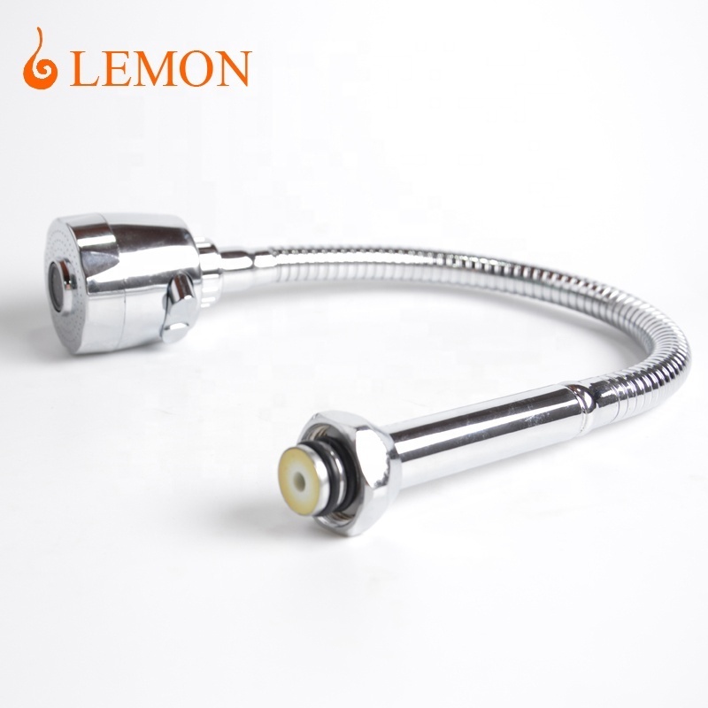 Modern China style chrome nickel plating ABS plastic shower head stainless steel hose rotation kitchen sink mixer faucet