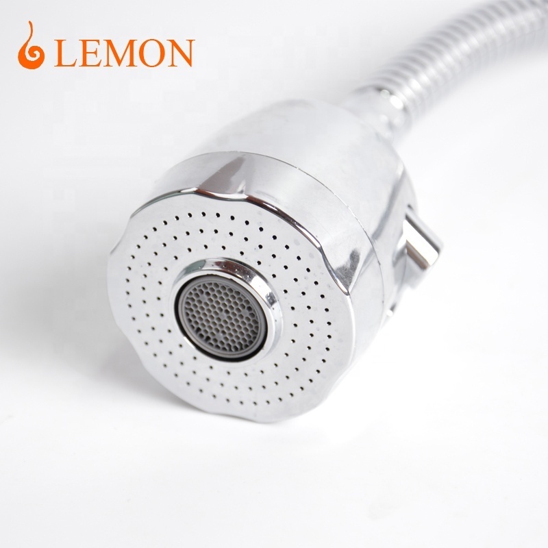 Modern China style chrome nickel plating ABS plastic shower head stainless steel hose rotation kitchen sink mixer faucet