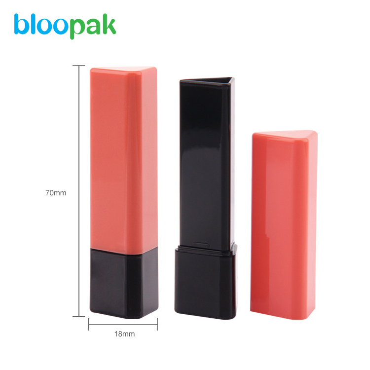 black and red empty chapstick tubes lip balm triangle lipstick tube 12.1