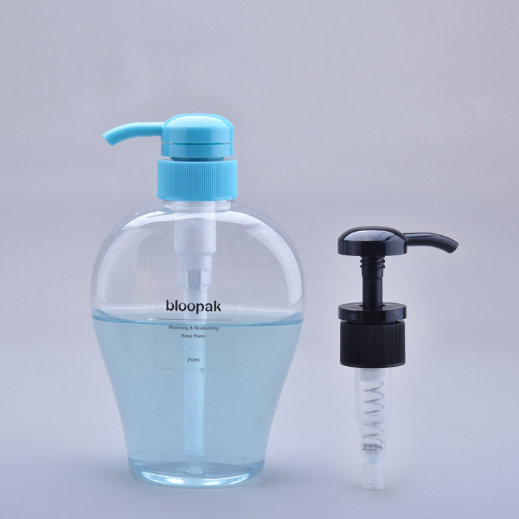 Free sample blue soap dispenser pump,28/410 plastic screw lotion pump