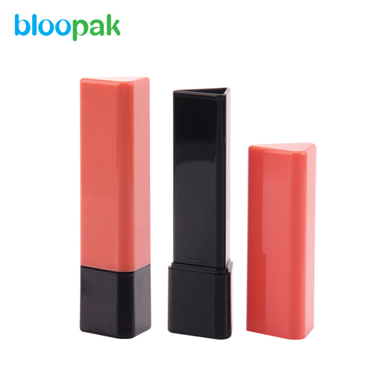 black and red empty chapstick tubes lip balm triangle lipstick tube 12.1