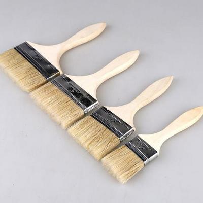 Wooden Handle 7"length Paint Brush Artist Polyester Nylon Paint Brush OEM Cleaning Painting Decorative Rubber Roller Bristle