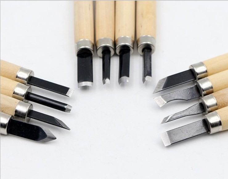 3-12pcs woodcut knife DIY tools engrave hand carving knife