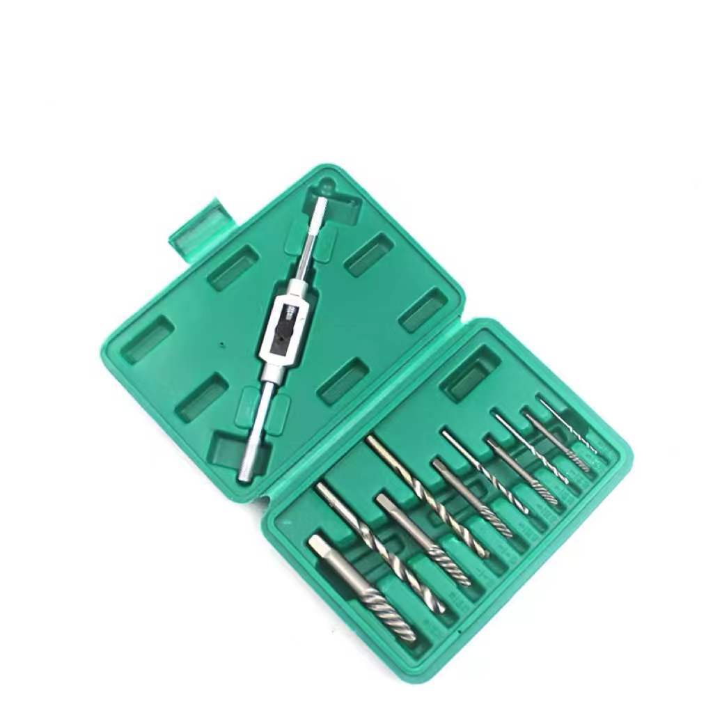 Damaged Tap Pipe Faucet Repair Handle 11Pcs Broken Rusty Screw Bolt Extractor Set Stripped Stud Remover With Reamer Wrench