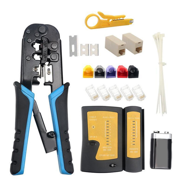 Hotsale New Design 2020 Lan Network Pc Repair Tool Kit Cable Tester And Plier Set Hand Tool Crimp Crimper Plug Clamp