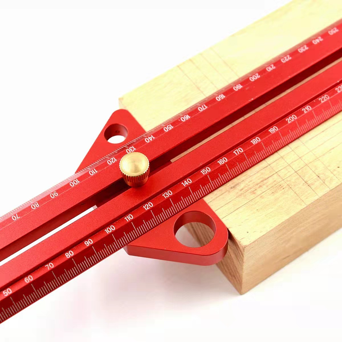 170/270/370Mm Aluminum Wood Measure Ruler T-Type Marking Metal Anodized Woodworking Tool