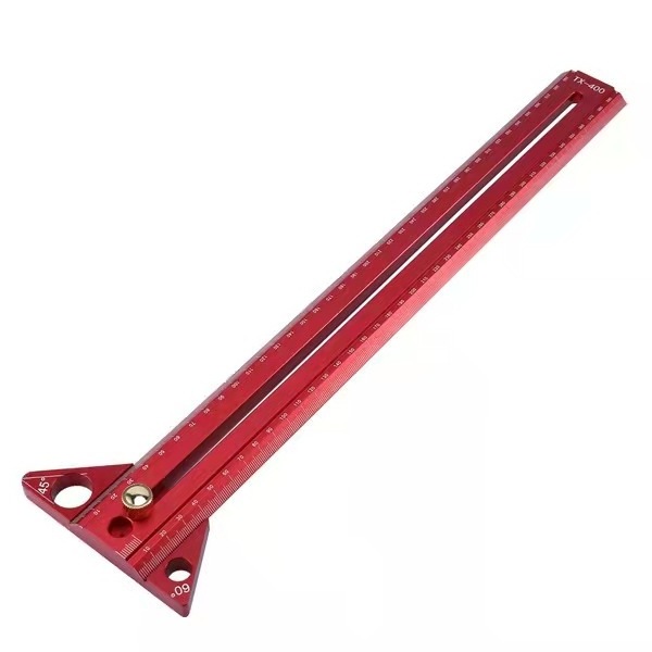 170/270/370Mm Aluminum Wood Measure Ruler T-Type Marking Metal Anodized Woodworking Tool