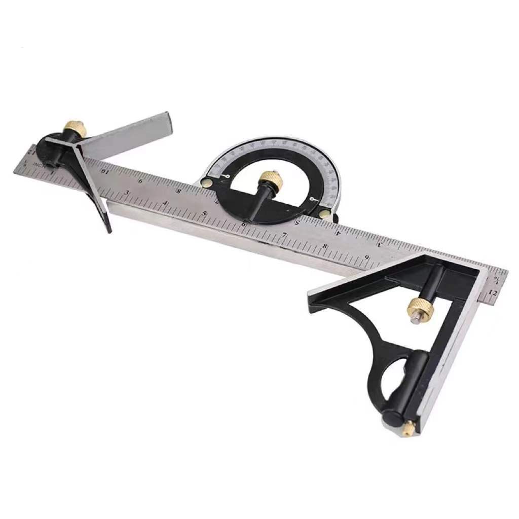 Adjustable Combination Set Square 300Mm / 12 Inch Multi-Functional Right  Engineer Measuring Tool Angle Ruler