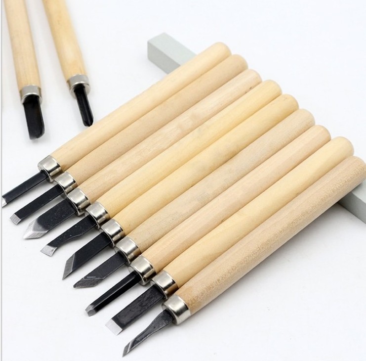 3-12pcs woodcut knife DIY tools engrave hand carving knife