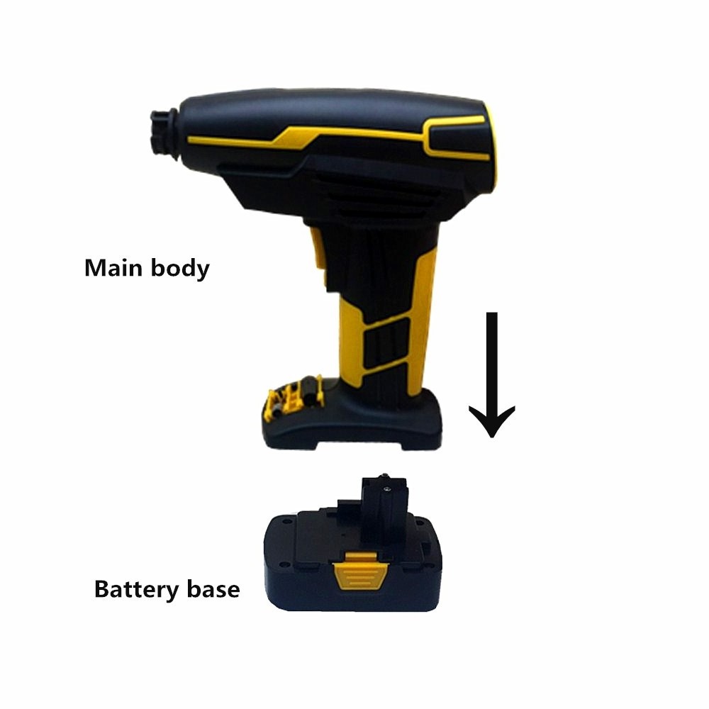 WriWireless Gun Shape Tire Inflator with Charger, Automotive Handheld Portable Air Compressor Auto Tire Inflator Pump