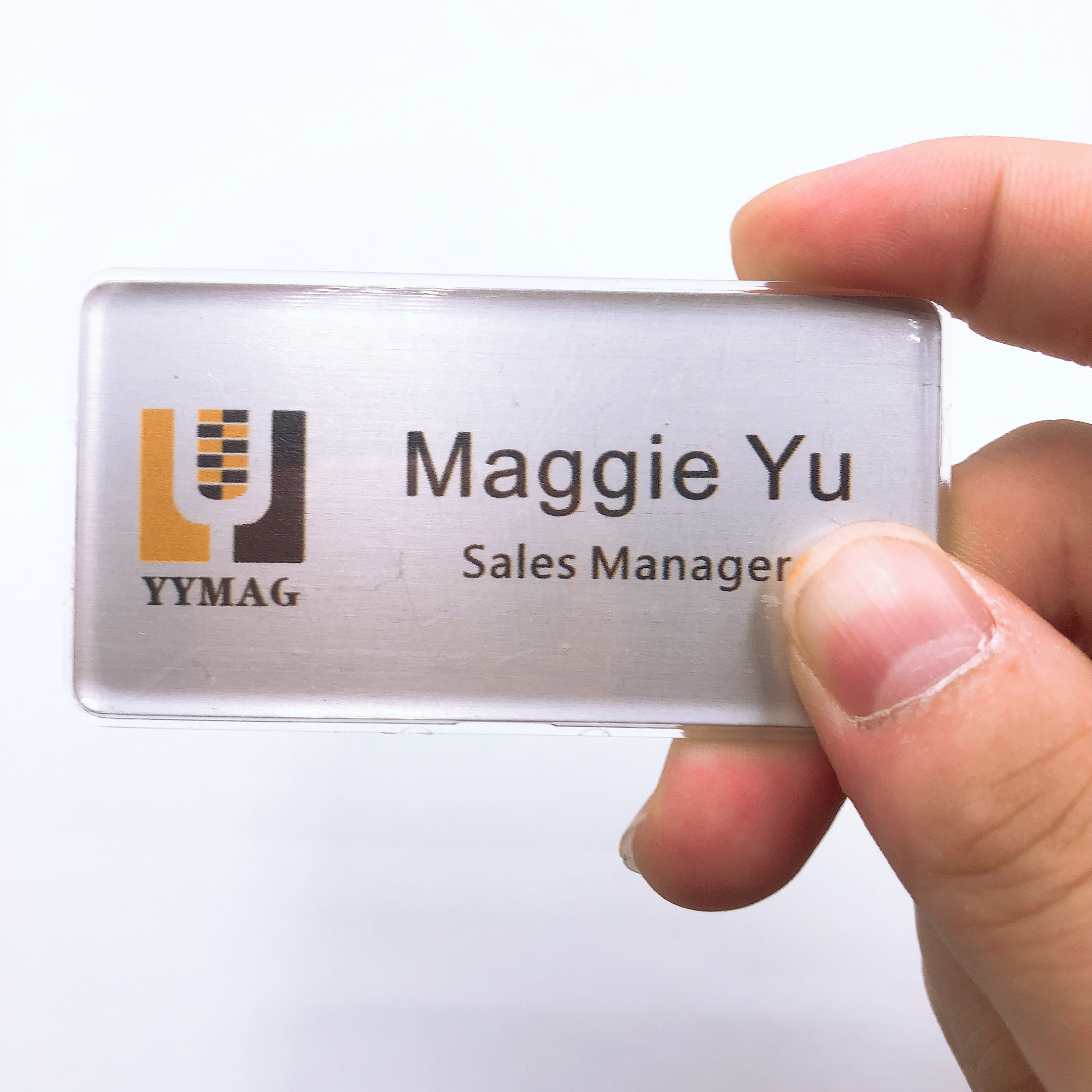 Company Name Badge Magnetic Custom any logo Name Blank Badges Tag For Employees Pin Badges