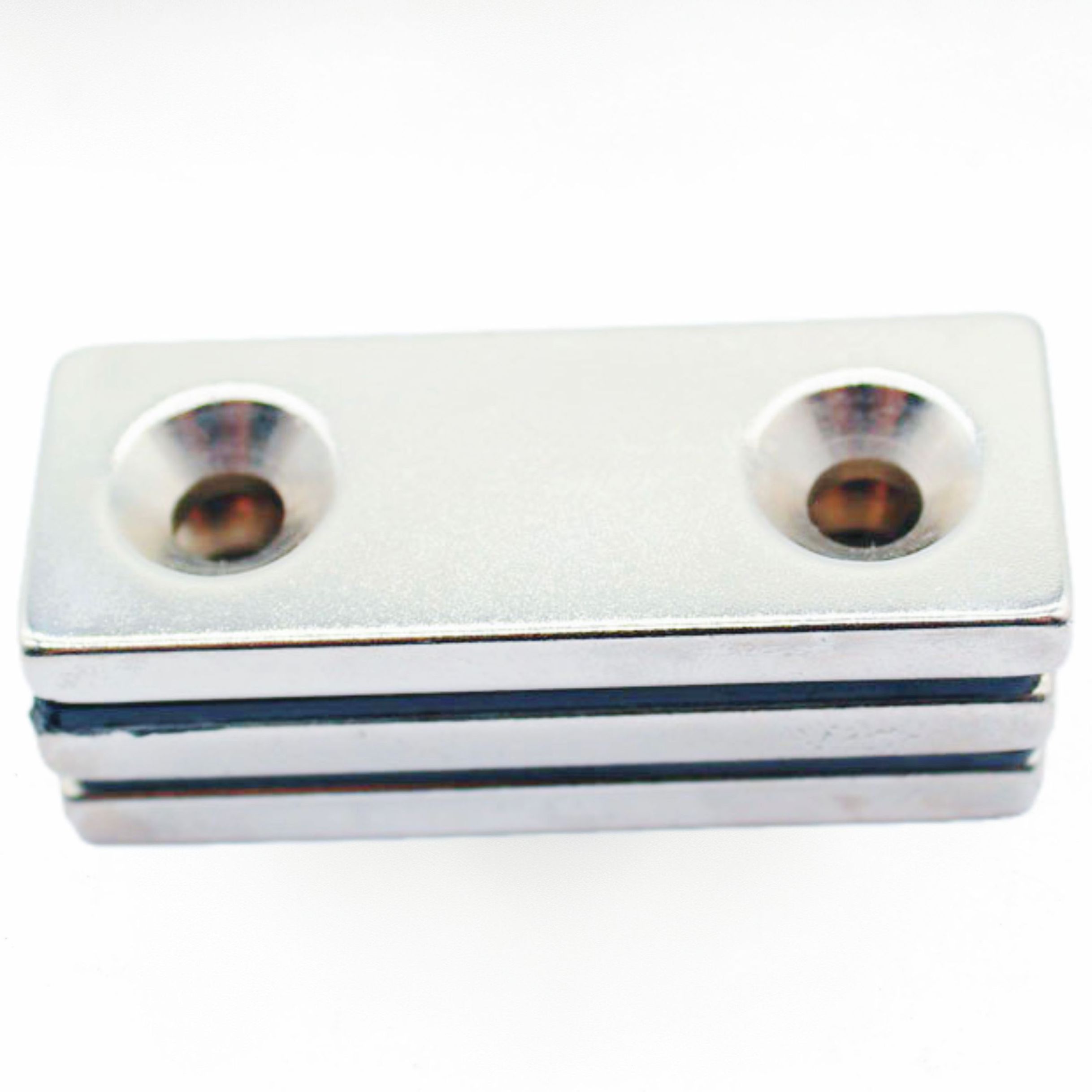 Block Rare Earth Magnet Rectangular Block Neodymium Magnets With Countersunk Holes