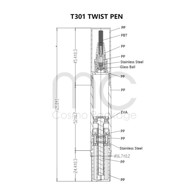 T301 Twist Pen with Brush Applicator 4ml 5ml Makeup Accessories Tube Container for Lip Gloss Cuticle Oil Nail Polish Empty