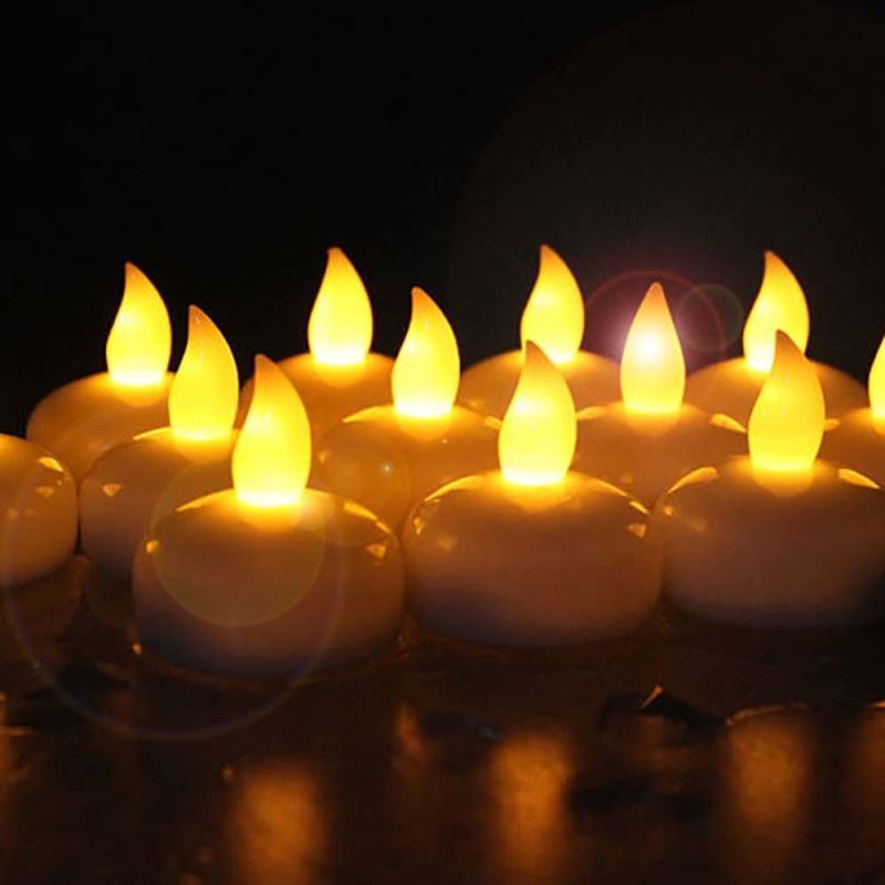 2022 Sense Water Floating Water Proof Led Floating Tealight Mini Led Candle Spa Bar floating led tea candles