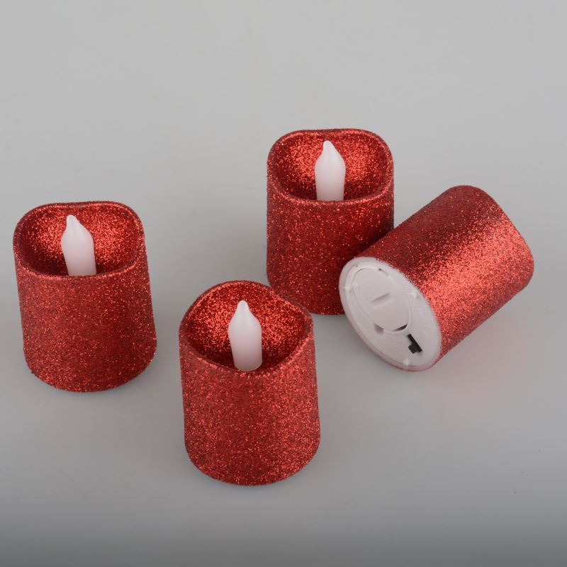 Maty's gold red silver Flash powder tea  flameless candle battery powered flameless led tea light LED candle