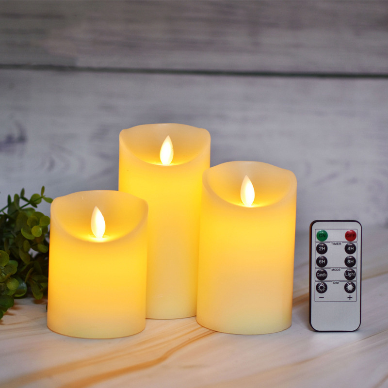 SET 3-1&5-1&7-1 Swing Flame head LED candle Christmas gift home decoration led light candles rechargeable Flame free candles