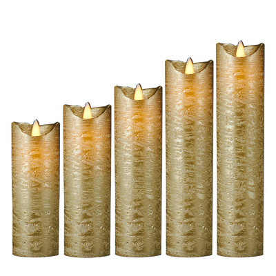 Real Wax Battery Candle Pillars Set of 5 & 3 10 Key Remote Control Timer Flameless Candles Bulk Christmas Ramadan Halloween