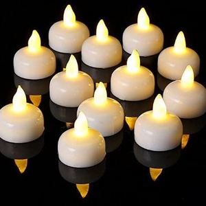 Holiday decoration Warm White Led Flickering Tealight Candles Pool & SPA led water candles Flameless Floating Candles