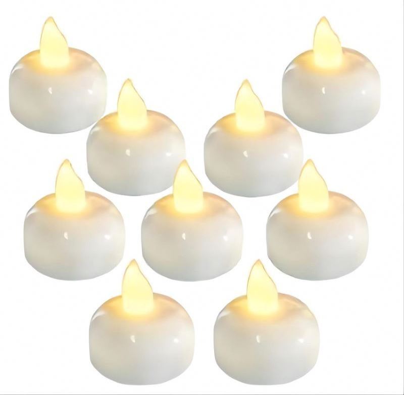 Holiday decoration Warm White Led Flickering Tealight Candles Pool & SPA led water candles Flameless Floating Candles