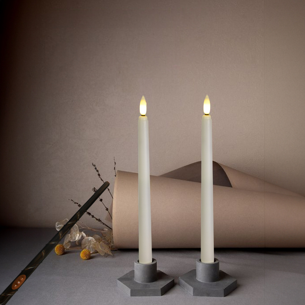 High Quality 3D flame  LED Home Decoration Simulated flame Dinner Table Candles Remote control timing led taper candles