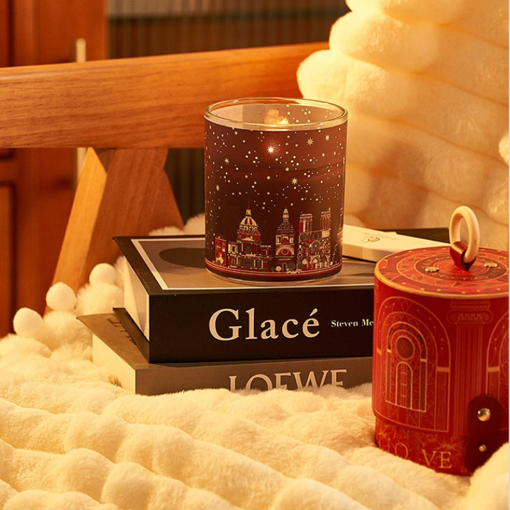 luminous cup starry starry light Aromatherapy art Scented romantic gift Large capacity aromatherapy candle