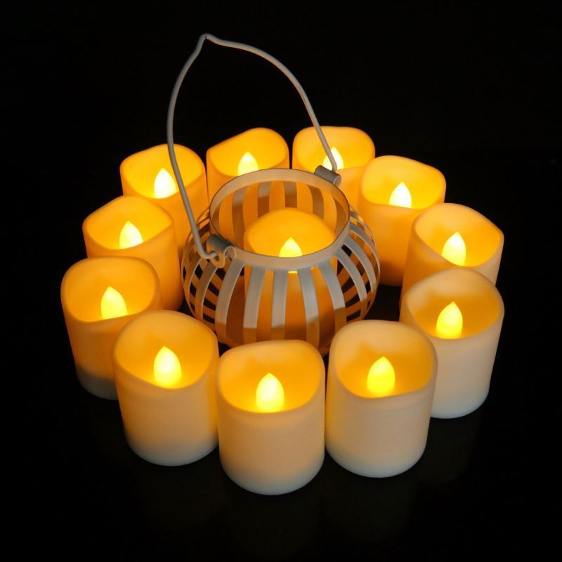 12pcs set CR2450 LED Candle Light Wavy Mouth LED Flameless Candle Christmas small LED  tea candles whit Remote Control