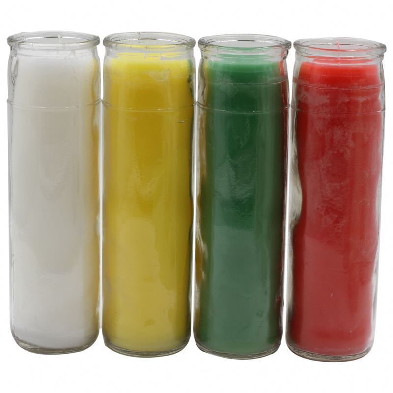 Wholesale Custom Paraffin wax Religious Candles Private Label 7 day religious candle  7 Days Chakra Meditation Candles