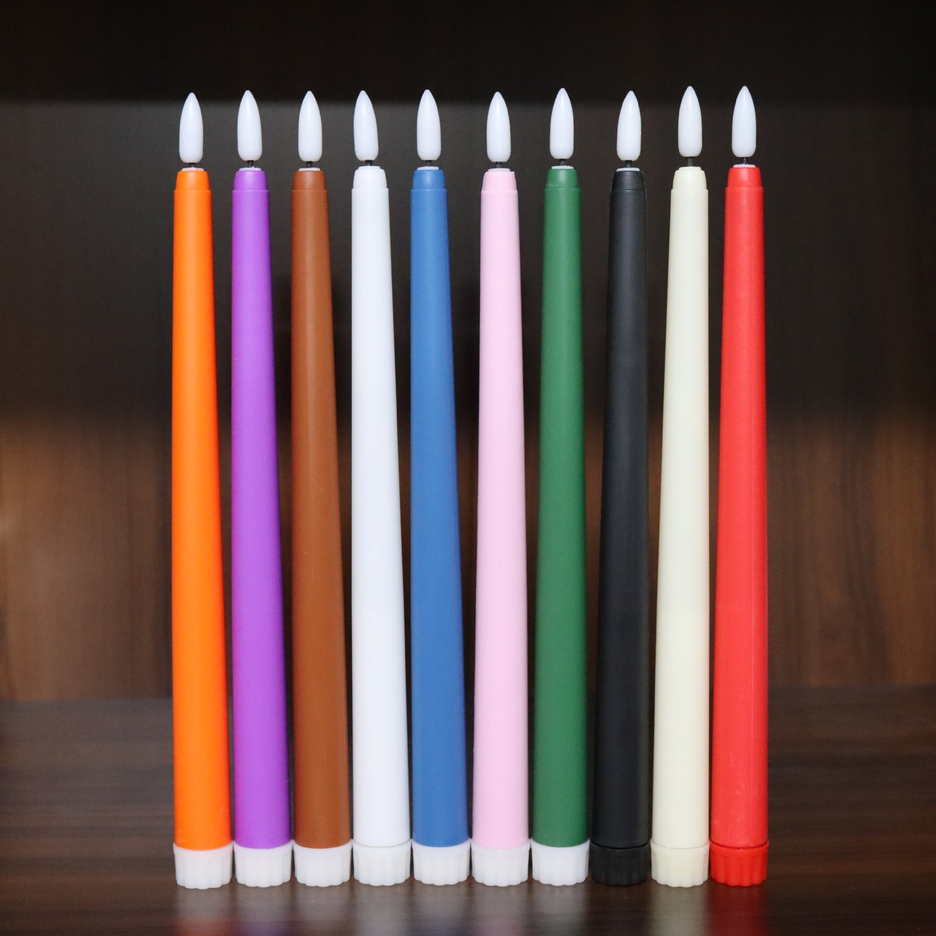 High Quality 3D flame  LED Home Decoration Simulated flame Dinner Table Candles Remote control timing led taper candles