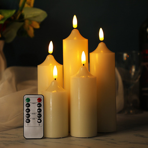 High Quality 3D real flame battery operated home decoration flameless Led Candle light Set led votive candle