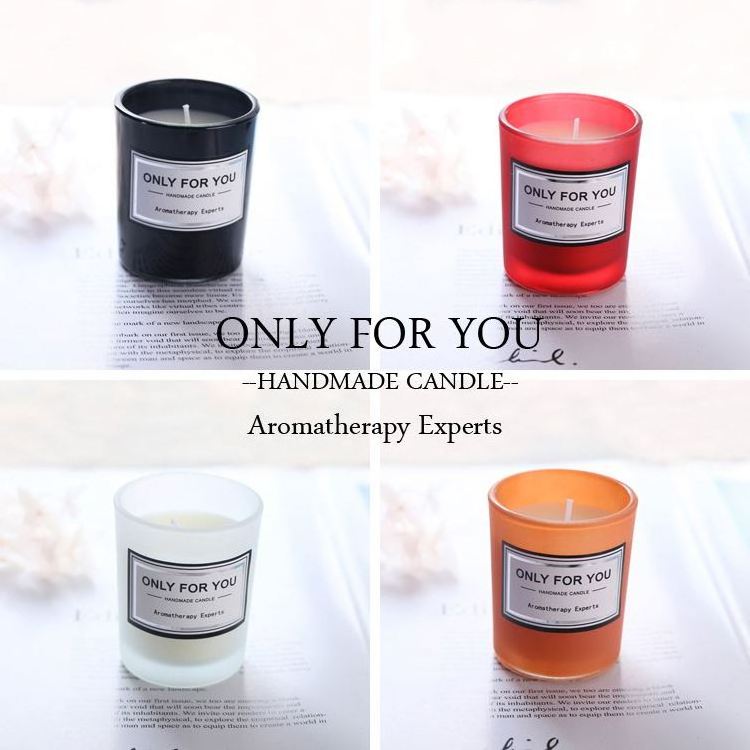 Cheap multi color glass small volume aromatherapy candles Natural soy wax private label customized Scented Candles