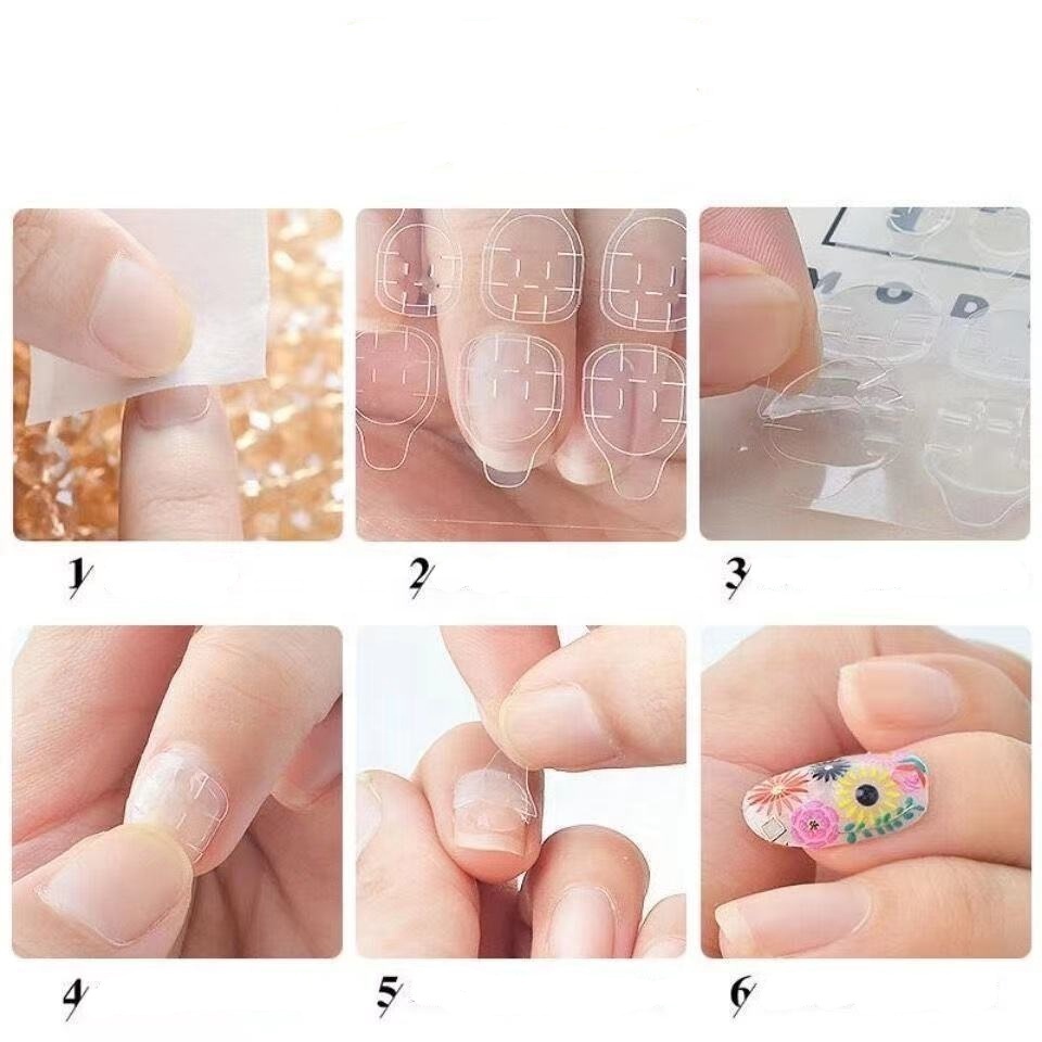 Jelly Glue Nail Stickers Viscosity Waterproof Wearable Nail Glue Nail Stickers Detachable