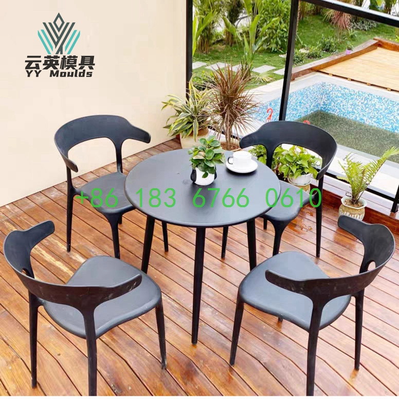 RF High quality outside park decorations plastic concrete table and chair molds concrete plastic bench molds