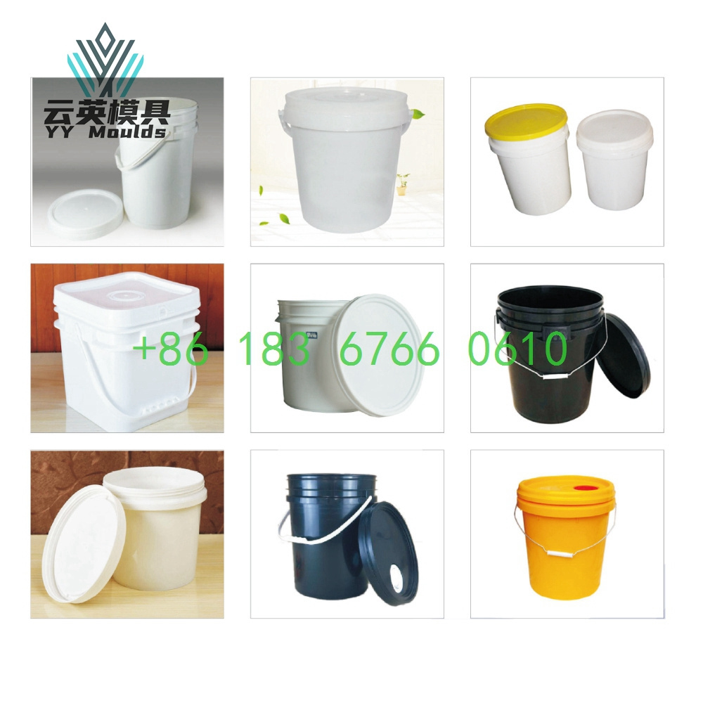 Moule Seau Plastique 10L-20L Custom Molding Injected Small Plastic Bucket Plastic Molds With Metal Handle