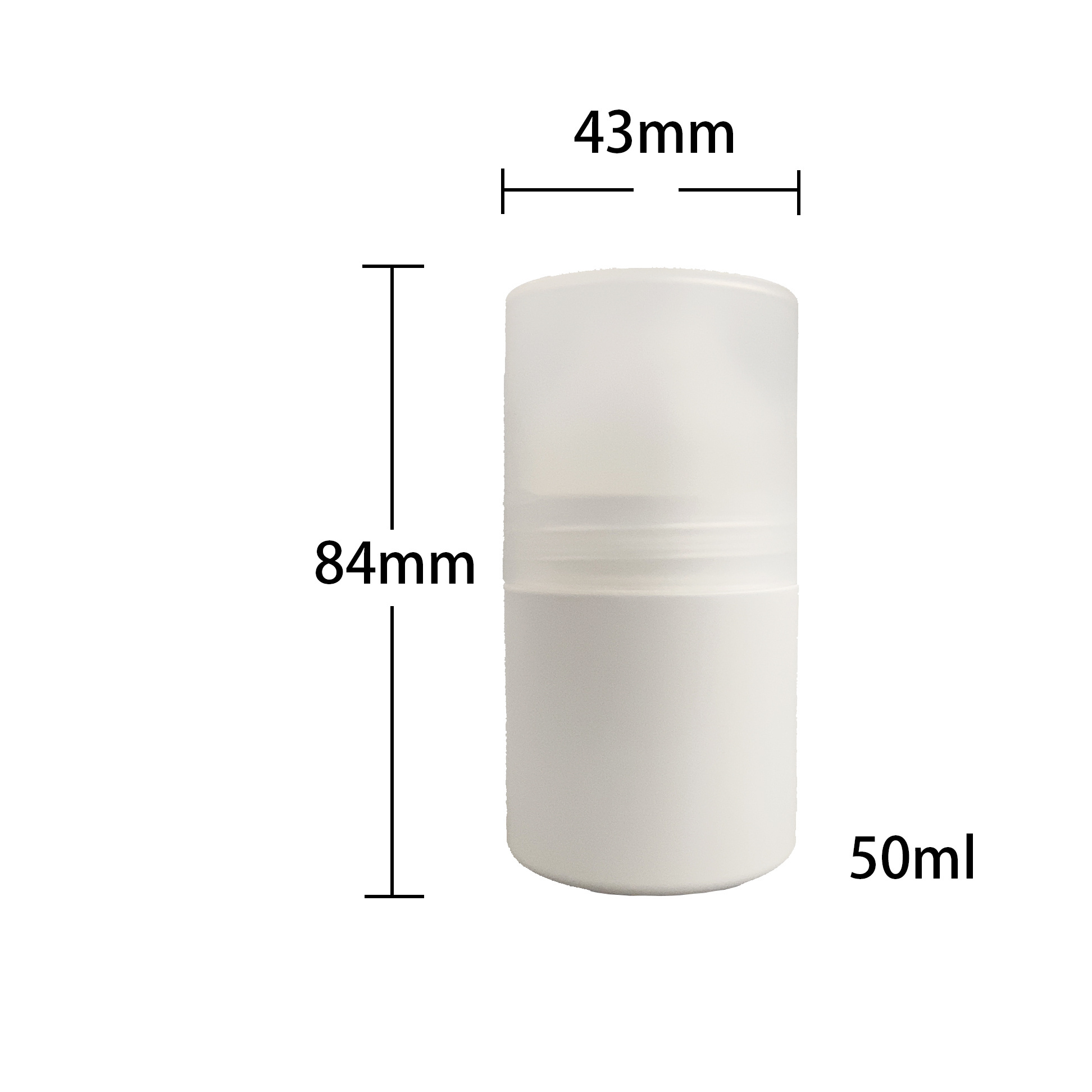 Factory Direct Sale 50ml Empty Plastic Perfume Deodorant Eco Cosmetic Packaging Roll On Bottle