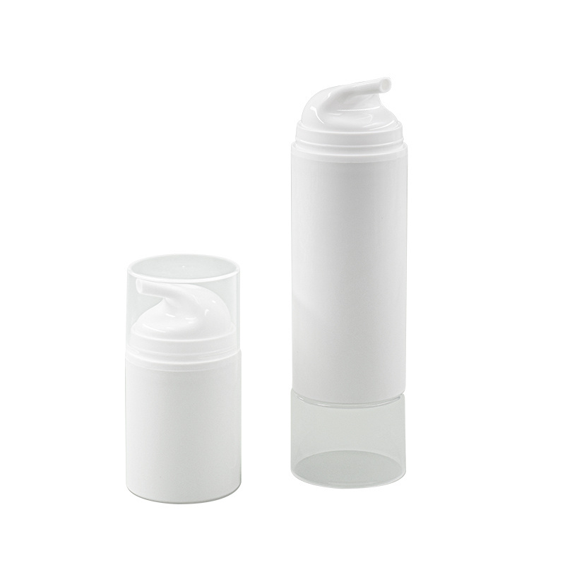 white airless cosmetic pump bottle 30ml 50 ml 80ml 100ml 120ml 150ml