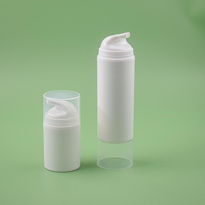 white airless cosmetic pump bottle 30ml 50 ml 80ml 100ml 120ml 150ml