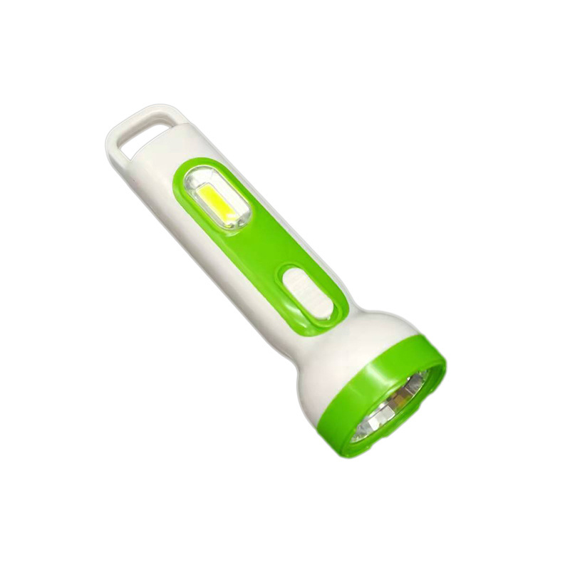 solar   plastic  rechargeable led  flashlight with cob sidelight for sell