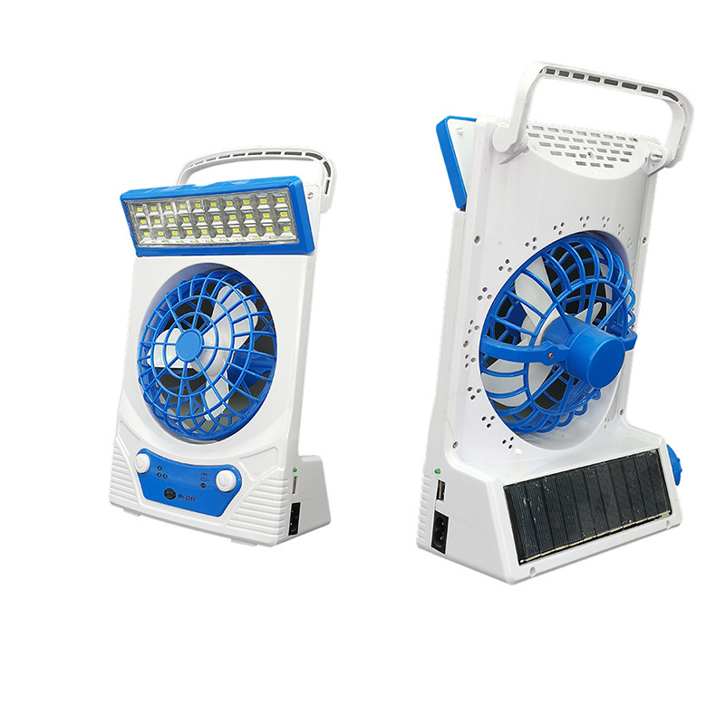 2019  Hot usb   mini solar  rechargeable Fan with light for student