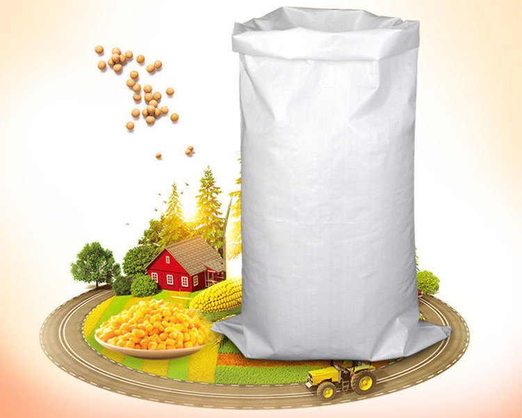 China Polypropylene Sack 25Kg 50Kg Plastic Sand Cement Packaging Bags Plain White Woven PP Bag